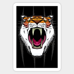 Roaring Tiger Face Sticker